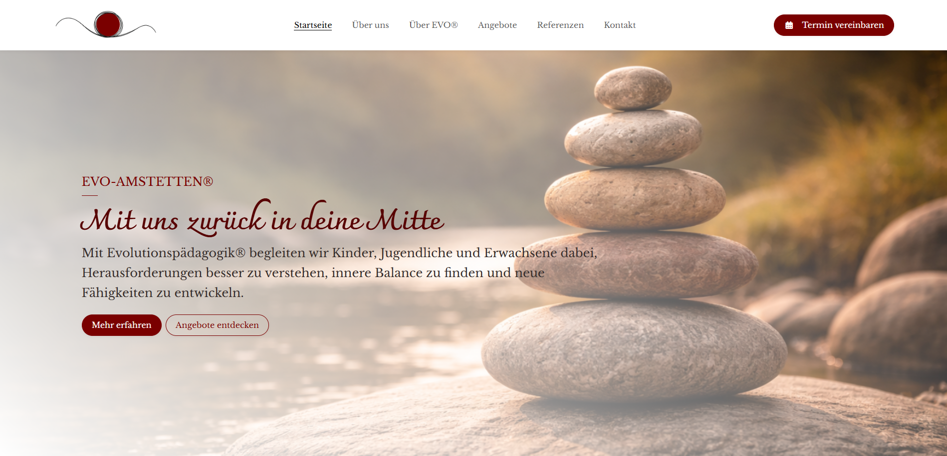 Webseite von Evo Amstetten